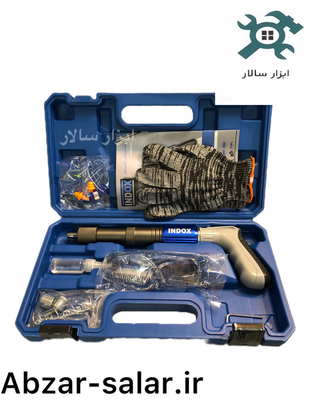ست میخکوب دستی چاشنی خور سر فلز اینداکس